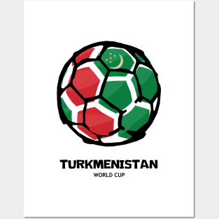 Turkmenistan Football Country Flag Posters and Art